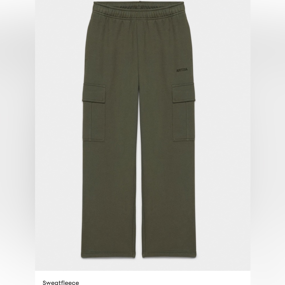 Cost fleece army green cargo sweatpants